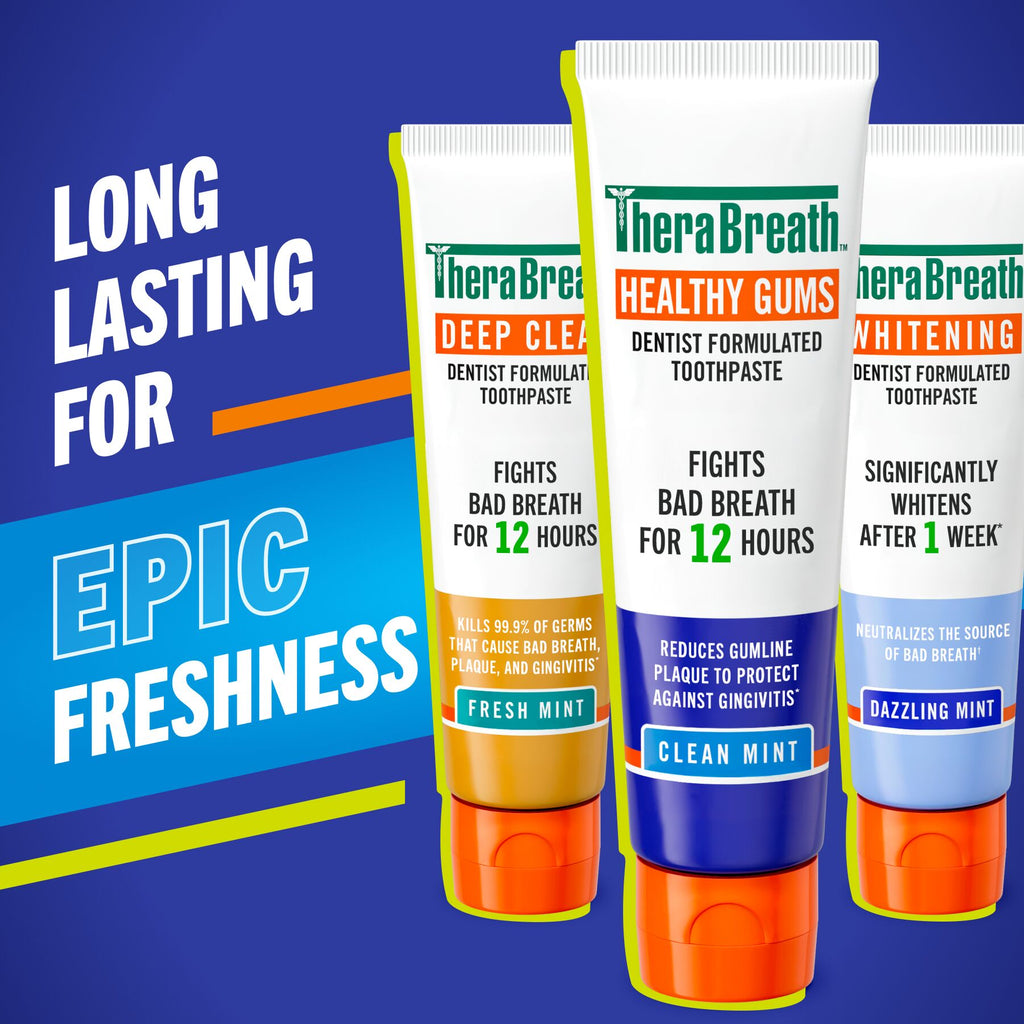TheraBreath Healthy Gums Toothpaste. Helps Fight Gingivitis. Clean Mint