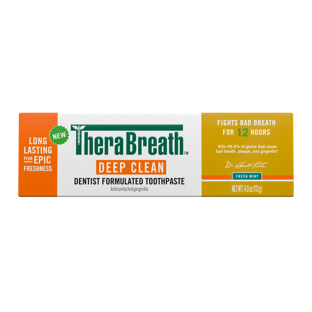 TheraBreath Deep Clean Toothpaste. Helps Fight Bad Breath. Fresh Mint