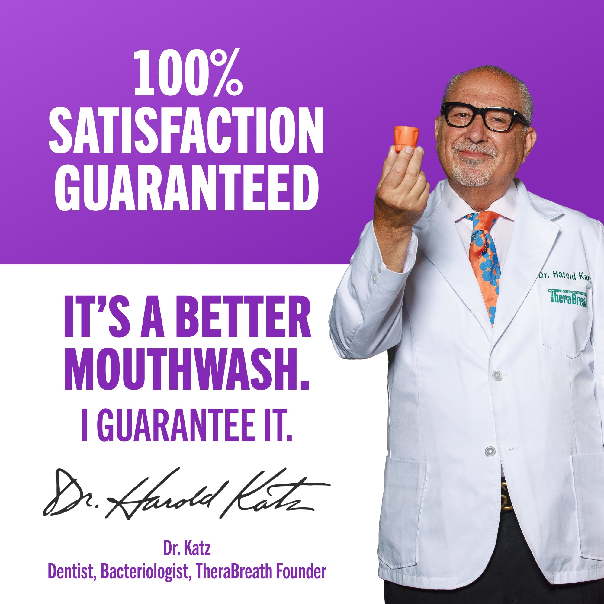TheraBreath Complete Mouthwash. 6-in-1 Beneﬁts. Alcohol-Free. Revitalizing Mint