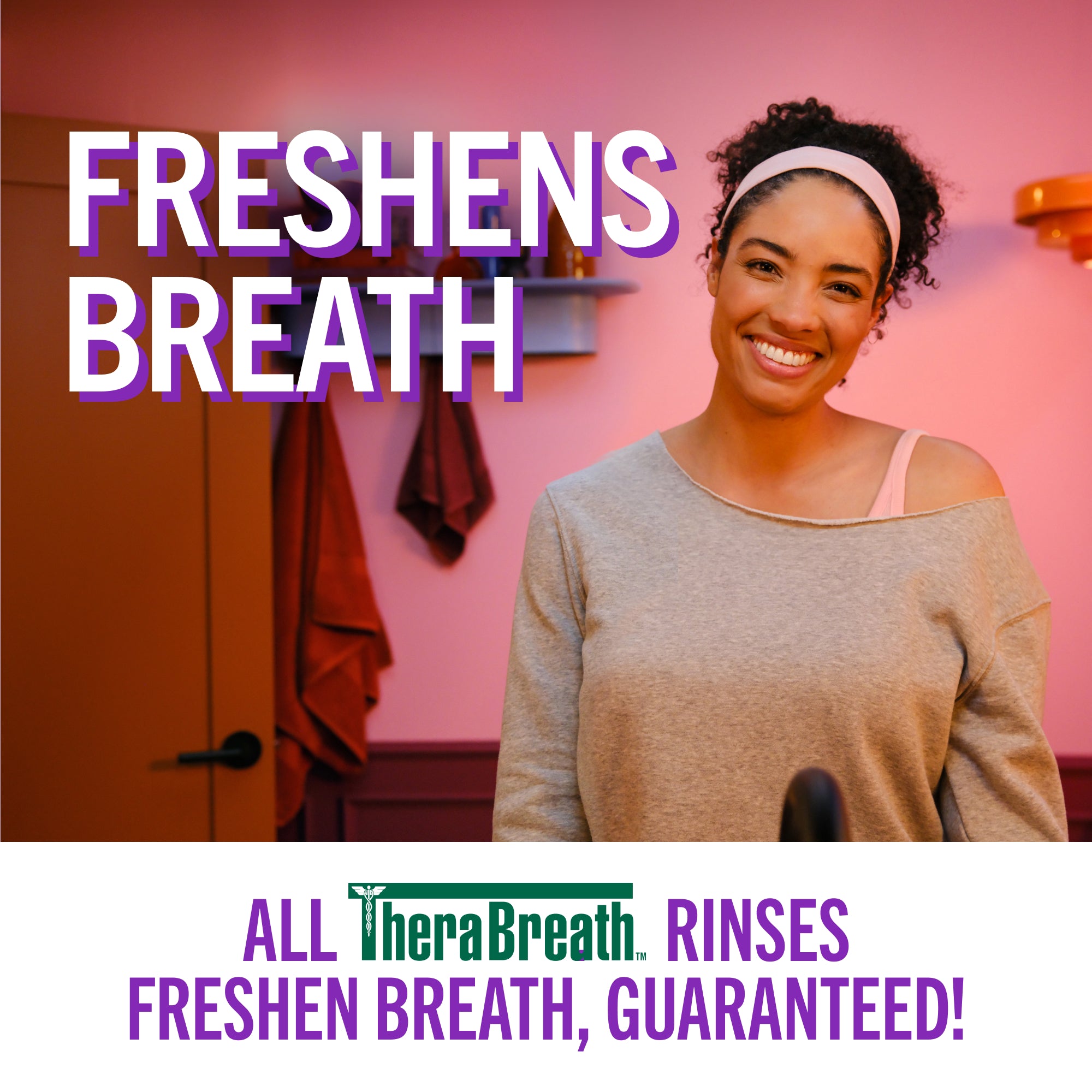 TheraBreath Complete Mouthwash. 6-in-1 Beneﬁts. Alcohol-Free. Revitalizing Mint