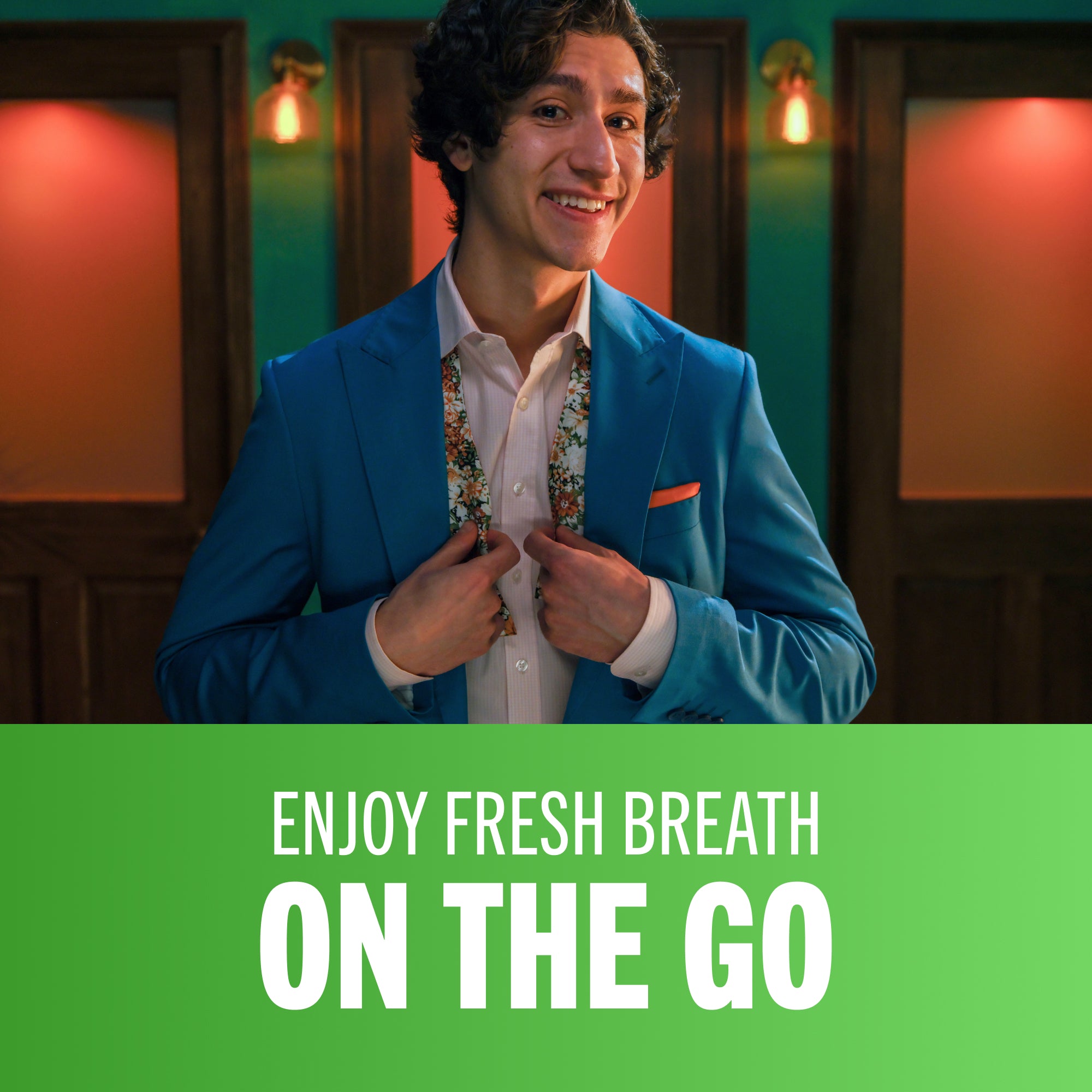 Fresh Breath Chewing Gum. Citrus Mint Flavor
