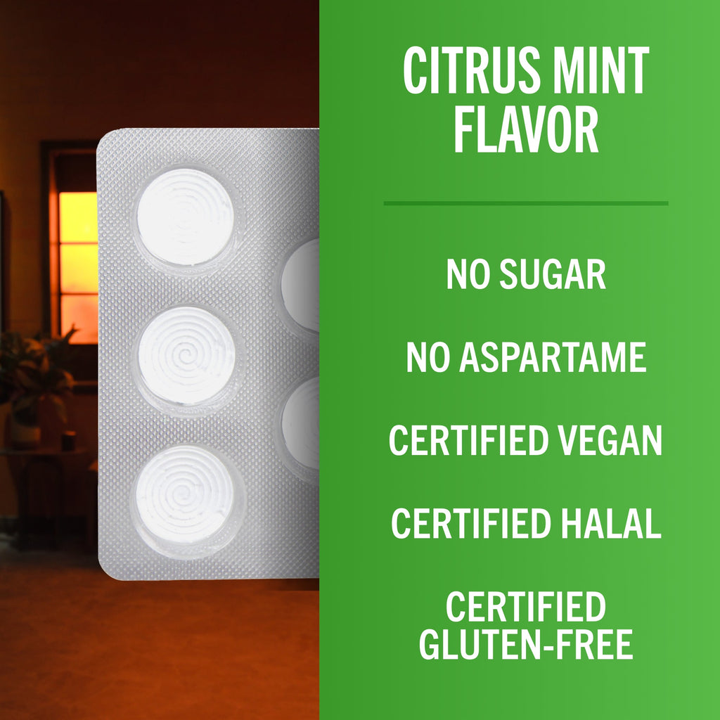 Fresh Breath Chewing Gum. Citrus Mint Flavor