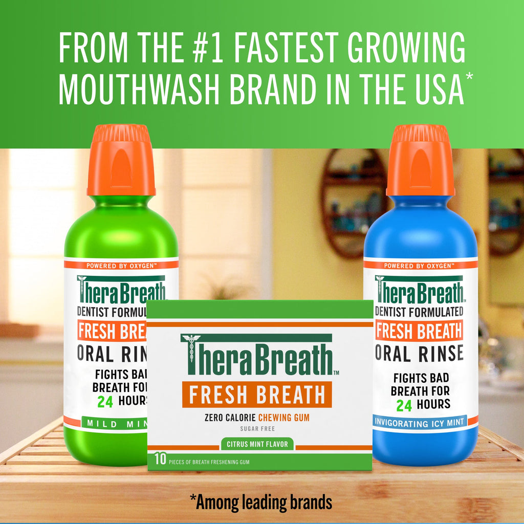 Fresh Breath Chewing Gum. Citrus Mint Flavor