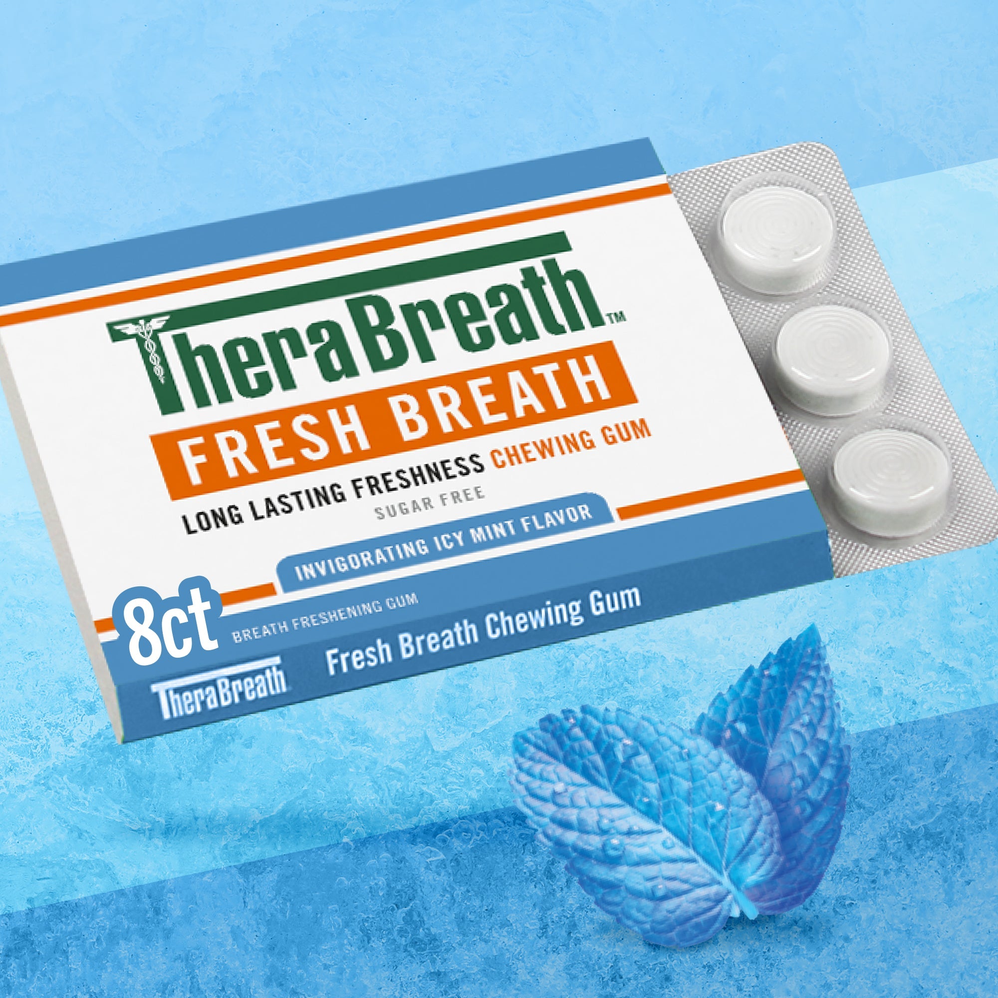 Chewing Gum. Invigorating Icy Mint Flavor
