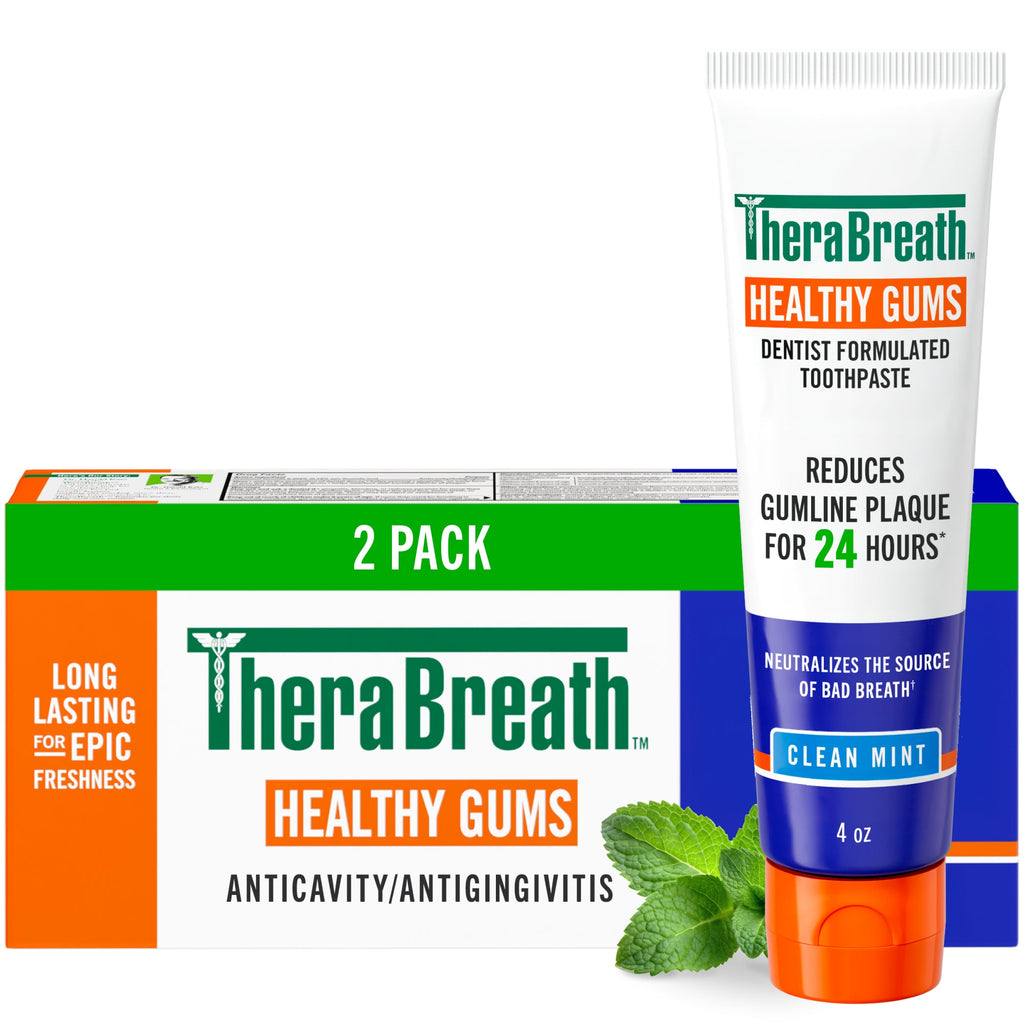 TheraBreath Healthy Gums Toothpaste. Helps Fight Gingivitis. Clean Mint